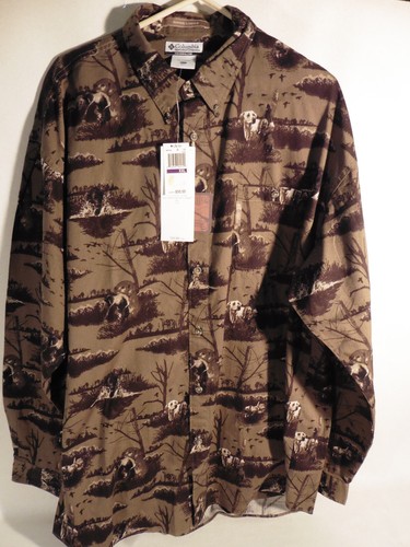 NWT Shirt Columbia River Lodge XXL Prairie Timber Labs Long Sleeve Button-Down