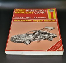 Haynes Car Repair Manual Ford Mustang and Mercury Capri Manual Book 1979-1992