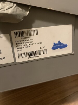 Size 10 - Balenciaga Triple S Blue