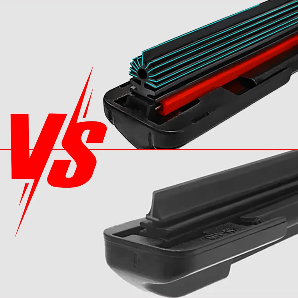 11-слойная резиновая полоска стеклоочиститель лезвие переднего лобового стекла автомобиля J/U-образное стеклоочиститель лезвие - Изображение 3 из 4