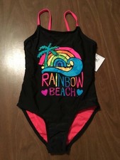 NEW Girls OP Floral Print Swimsuit Size 6/6X