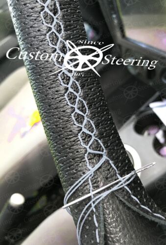BLACK PERFORATED LEATHER STEERING WHEEL COVER FOR FORD TRANSIT 2012 - 2018 - Picture 19 of 35
