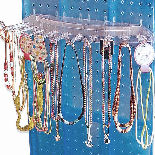 Barra de collar de diez ganchos Azar muestra para Pegboard o Slatwall, paquete de 4 - Imagen 5 de 7