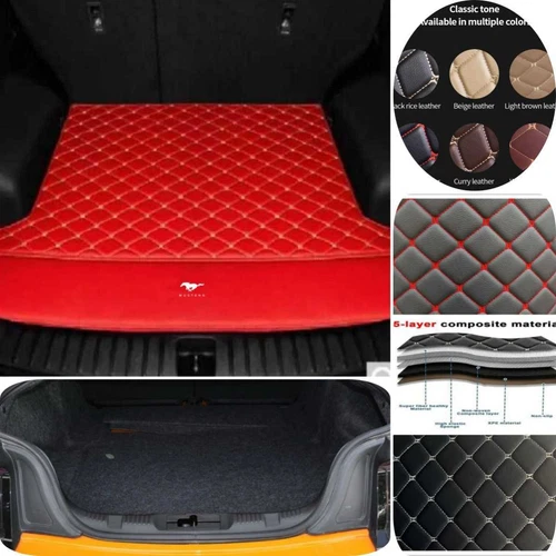 For Ford Mustang Coupe/Convertible Car Floor Mats & Trunk Mat Waterproof Carpets - Picture 52 of 52