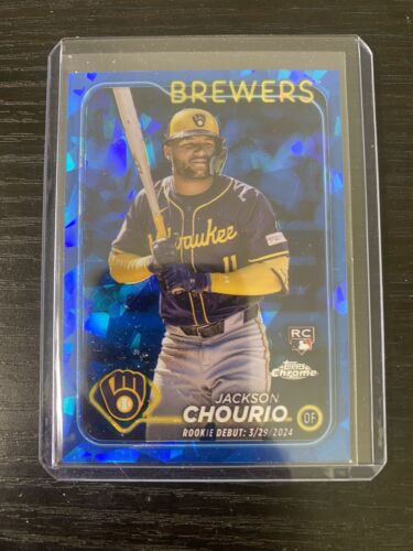 2024 Topps Chrome Update Sapphire Jackson Chourio RC Debut Brewers USCS155