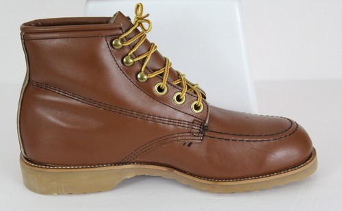 Vintage GEORGIA GIANT Men's 9 R Brown Leather Soft Toe 6" Work Boots - Picture 6 of 12