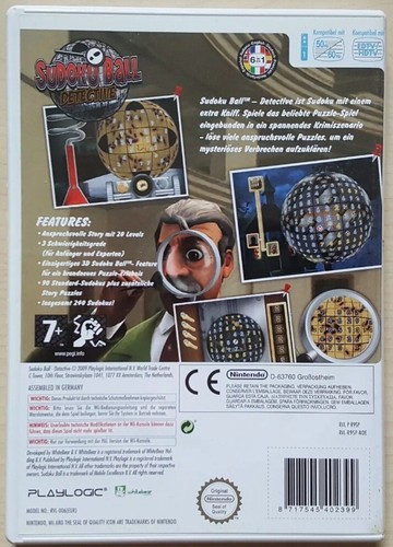 Nintendo Wii +Wii U SUDOKU BALL DETECTIVE * DEUTSCH *BRANDNEU - Bild 2 von 2