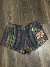 ZL Striped / Embroidered Vintage Shorts Size Large
