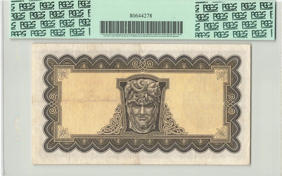 IRELAND 5 Pounds 1965, P-65a, PCGS 30 PPQ Original Very Fine, Better Date - Image 2 of 2