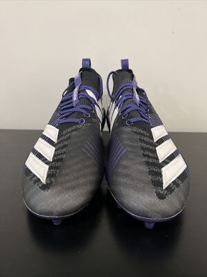 Size 12.5 Adidas Adizero 8.0 Primeknit Purple/Black Football Cleats EG0820 Size 12.5 Adidas Adizero 8.0 Primeknit Purple/Black Football  main image 2