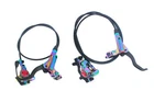 ZOOM HB975 MTB Hydraulic Disc Brake Set Pre-bled Rainbow Oil Slick 800/1400mm