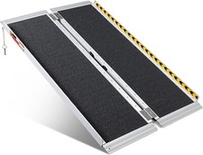 ORFORD Portable Wheelchair Ramp 4FT, Handicap Ramps, Non-Skid Aluminum Threshold