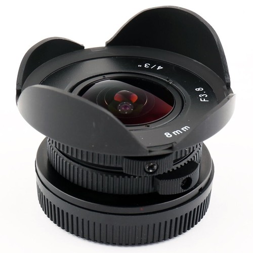 8mm f/3.8 CCTV M4/3 Mount Fisheye CCTV Objektiv körper für 4/3" Kamera Micro 4/3 - Bild 5 von 5