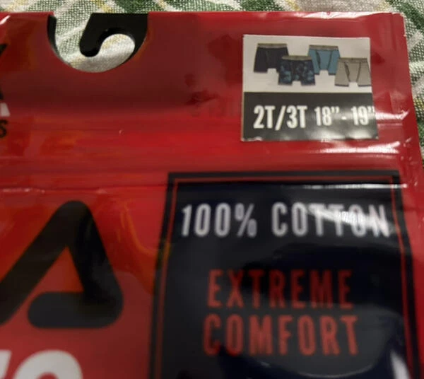 Fila ребенка ясельного возраста трусы-боксеры мальчика 4 упаковки размер 2T / 3T новый 100% хлопок - Изображение 3 из 3