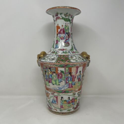 Chinesische Famille grüne Porzellanvase Qing-Dynastie