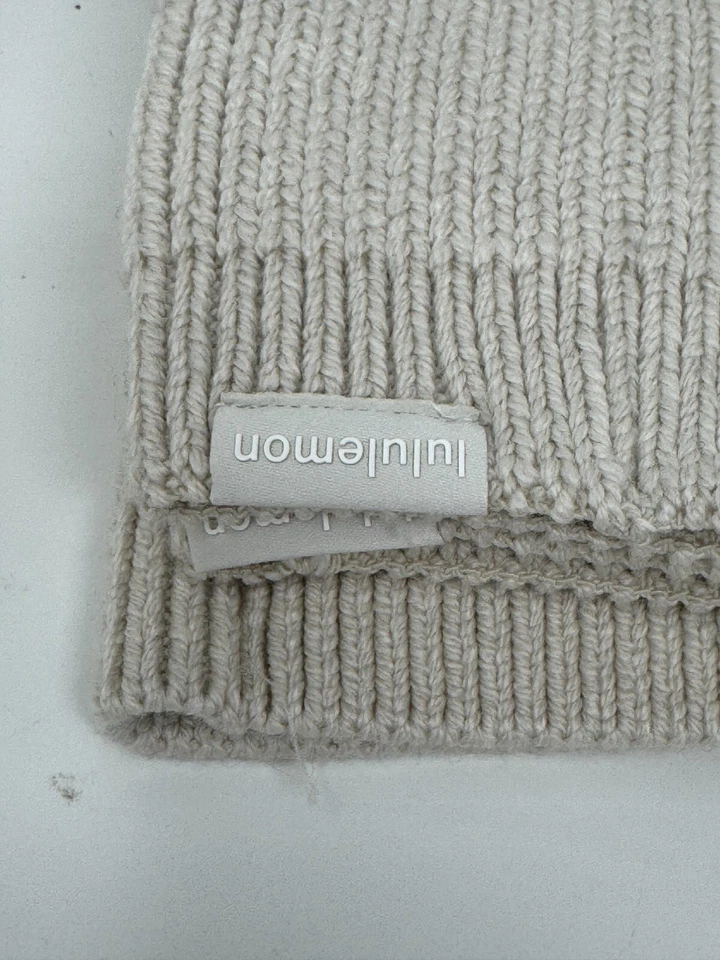 Nuevo con etiquetas Calentador de piernas Lululemon tejido acanalado mezcla lana merino - O/S hueso Foto 2 de 3