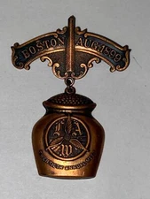 Aug 1899 LAW League of American Wheelmen Meet BOSTON MEDAL 20th Anniversary #630