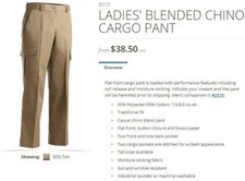 Womens cargo pants Tan Khaki 4 6 8 12 16 20 22 28 30 32 unhem Edwards 8573 NEW