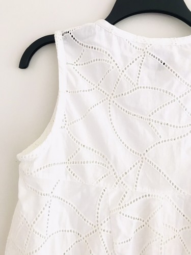 Cabi Damen Größe S Weiß Gemma Top Ärmellos Cutout Ösen Asymmetrisch Boho - Bild 7 von 12
