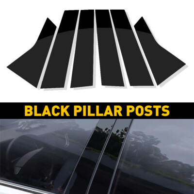 6pcs Glossy Post Pillar Black for 2018-2021 Accord Honda Window Door Trim Cover