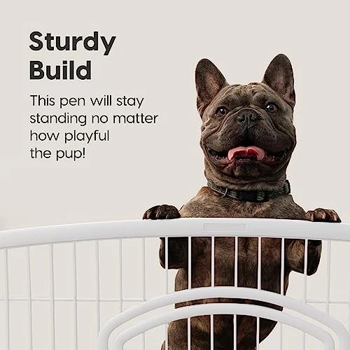 IRIS EE. UU. Parque Infantil para Mascotas de 4 Paneles con Puerta, Tamaño 35.25"L x 35.25"W x 24"H CI-604, Foto 4 de 4