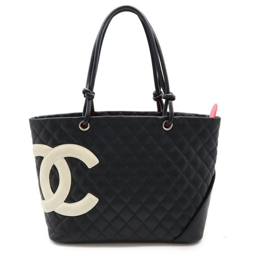 CHANEL Cambon Line Coco Mark Large Tote Shoulder Bag Soft Calfskin... GZl17nn5
