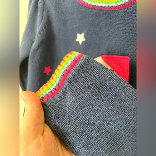 Gymboree Comet Club Rocket Sweater - Size 7 Blue Space Theme GUC - Picture 7 of 9