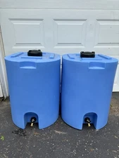 Lot Of 2 - 55 Gal Design Utility Water Tank with Large Cap