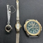 Men’s Women’s  Vintage Lot 3 Watches Bulova 14k N2 Gold , L8 , Seiko Sports 50