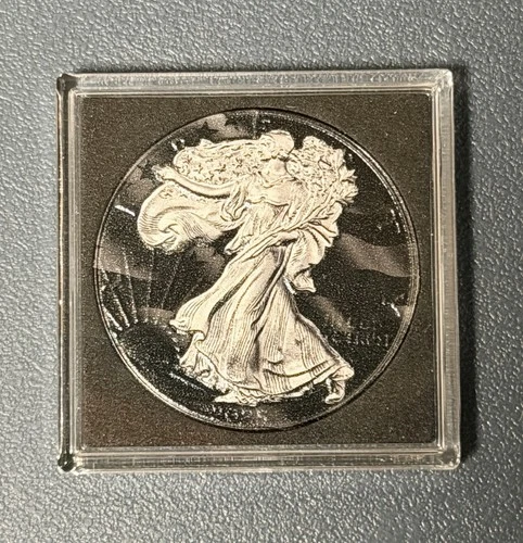 2025 1 Oz .999 Fine American Silver Eagle Black Flag Edition ASE Colorized Coin!