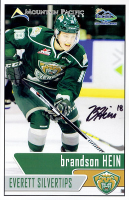 BRANDSON HEIN SIGNED 5.5x8.5 EVERETT SILVERTIPS PRE-ROOKIE PROMO JUMBO CARD