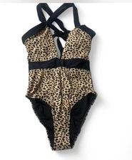 Leopard Print One Piece Swimsuit