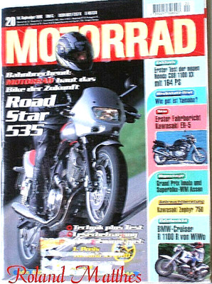 MOTORRAD 20-96+WIWO-BMW R 1100 R+HONDA CBR 1100+ROAD STAR+GUZZI PANTHER+YAMAHA+