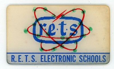 R.E.T.S. RETS Electronic Schools 1960's Vari-Vue Motion Lenticular Card 2'' x 3''