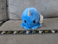 Aurora Macaron Collection. Octo Narwally Plush Blue Narwal