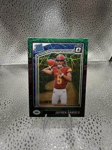 2024 Donruss Optic - Rated Rookie Jayden Daniels #248 Green Velocity Prizm (RC)