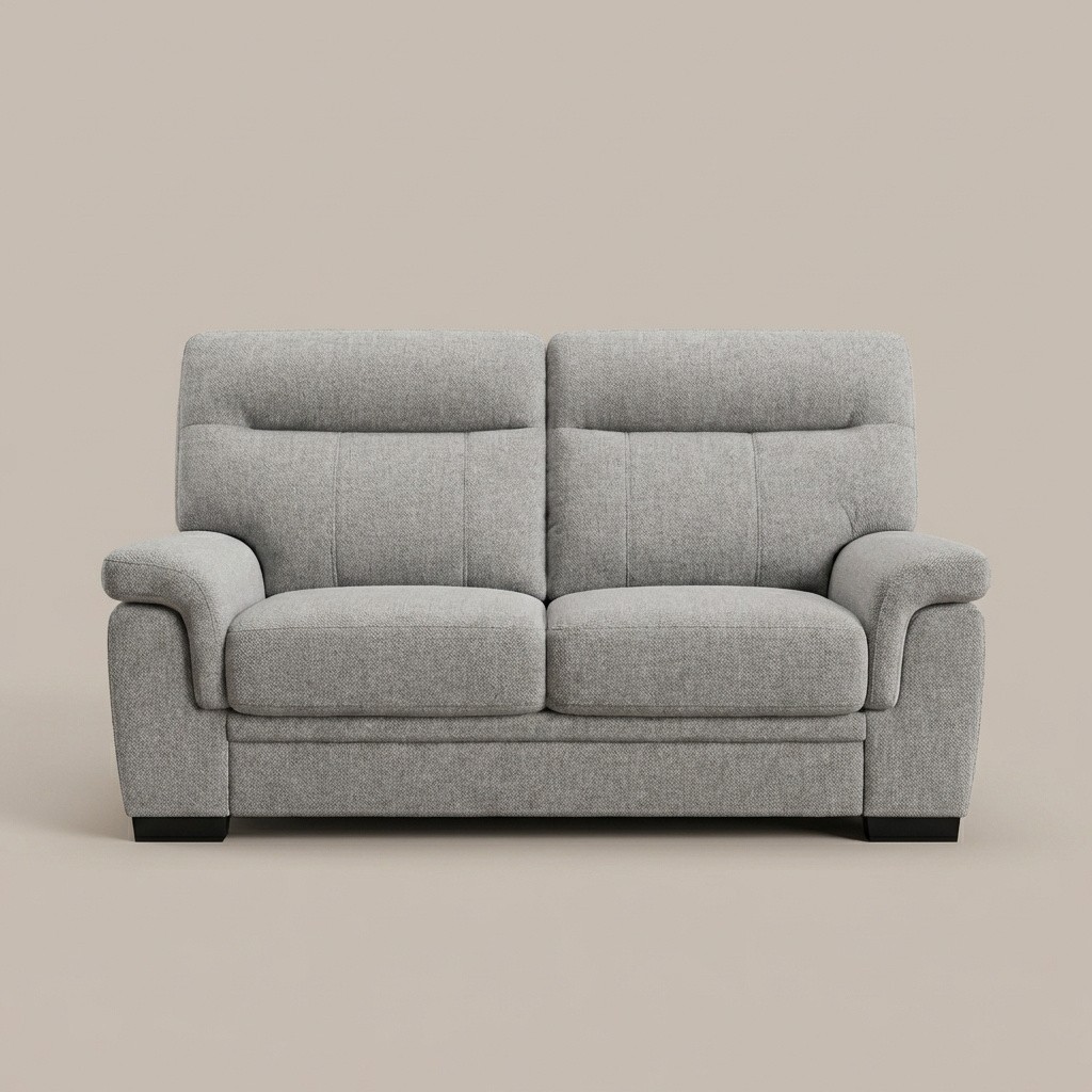 Divano 2 Posti Moderno Tessuto 162x96x92 cm Grigio Chiaro - Flavia SardoneHome foto 5