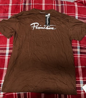Primitive Apparel Brown Cotton Logo T-Shirt Men s Size XL