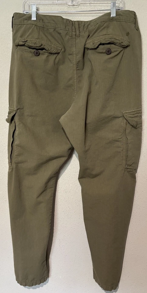 Pantalones Lucky Brand Hombres 36 Verde Carga L-54C Militar Ripstop Dibujo Cuerda Hh1 Foto 2 de 4