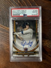 2023 Topps Tribute  /75 Oswaldo Cabrera #TAOC PSA 10 Auto Gold Autograph