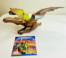 Vintage MOTU Turbodactyl Near Complete But Broken Head - Original Wings & Comic