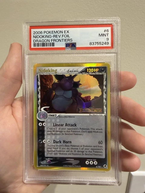 NIDOKING 2006 POKEMON EX DRAGON FRONTIERS #6/101 REVERSE HOLO PSA 9 *READ DESC*