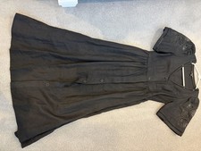 MADEWELL Women's Cassie Button-Front Midi Linen Dress SMALL NQ631 D