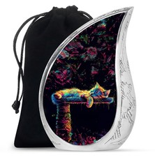 Cat Loyal Funeral Urns for Human Ashes Adult Mom, Decorative Urn 10 Inch 