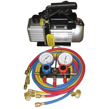 FJC KIT6 Vacuum Pump & Manifold Gauge Set