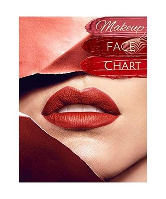 Makeup Face Chart: Make-up Papier Vorlagen Gesicht zum Ausmalen für Kosmetikeri