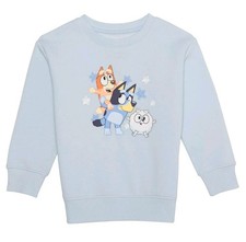 Jumping Beans Light Blue Kid's Sweatshirt with BLUEY characters Size 5 Girl