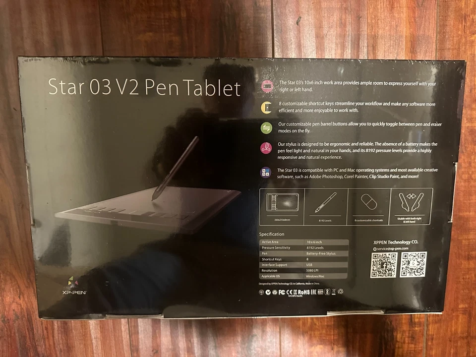 Star 03 V2 Pen Tablet Professional 10x6 Digital Drawing Pad Christmas Gift Set - Image 2 of 4