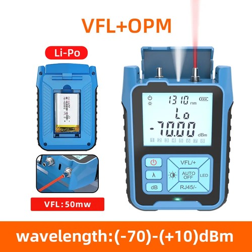 Optical Power Meter OPM Fiber Network Cable Tester VFL 1-50MW(optional) - Picture 9 of 30
