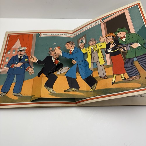 Vtg 1935 Dick Tracy Capture of Boris Arson Illustrated Pop-Up Book Chester Gould - Imagen 15 de 21